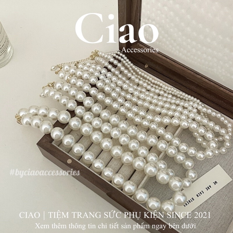 [SPECIAL] Dây chuyền/ Vòng cổ hạt trai nhân tạo thiết kế chuỗi đơn giản cổ điển Ciao accessories