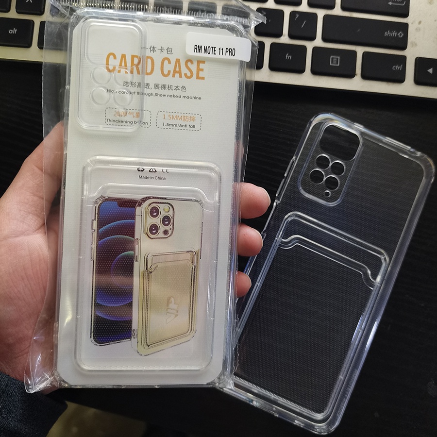 Ốp lưng Redmi Note 11 12 trong suốt chống sốc lưng túi ví ngăn khe đựng cài thẻ atm ảnh Cho Xiaomi Redmi Note 11 12 Pro 5G
