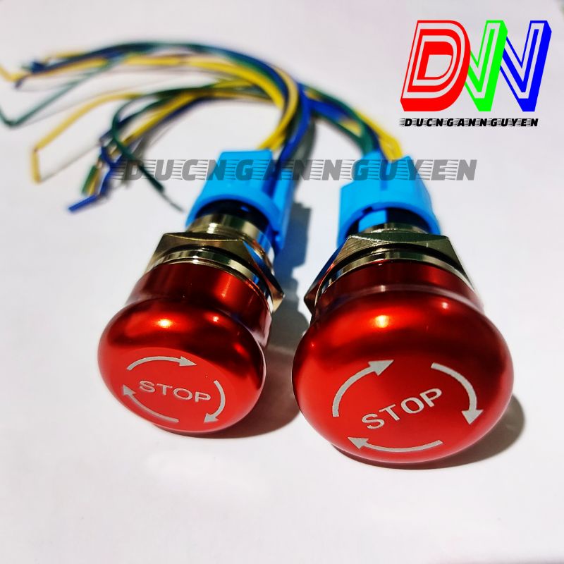 Nút Dừng Khẩn Cấp Kim Loại - Emergency Stop 2NO 2NC