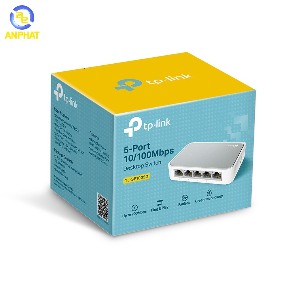 Switch TP-Link TL-SF1005D 5 Port (Trắng) -Hàng chính hãng