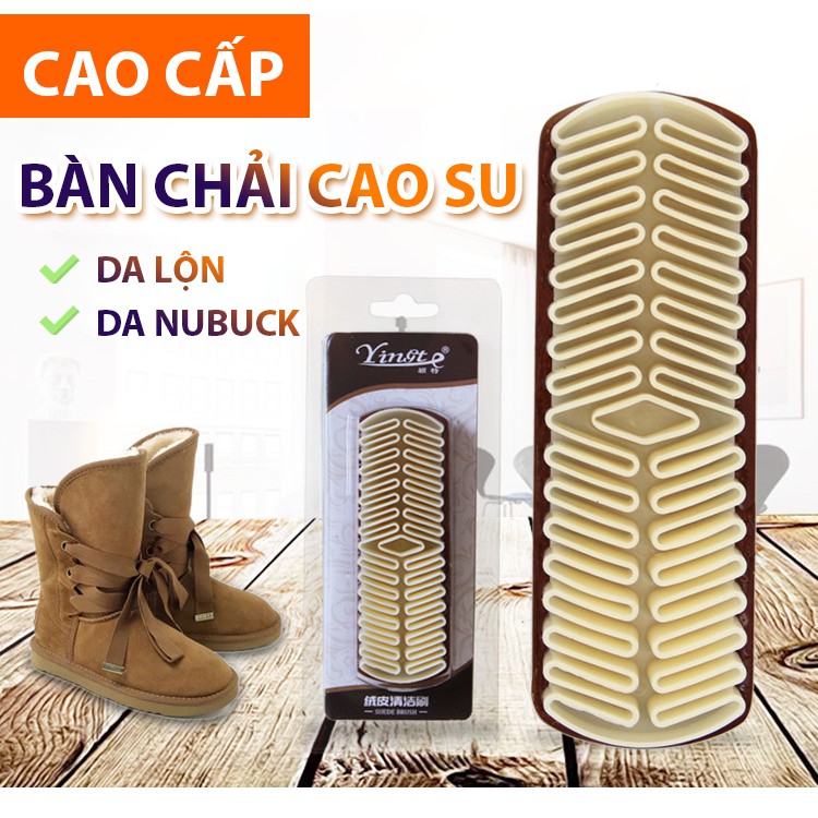 Bàn chải cao su, vệ sinh da lộn, vệ sinh giày, túi xách, áo da, nubuck