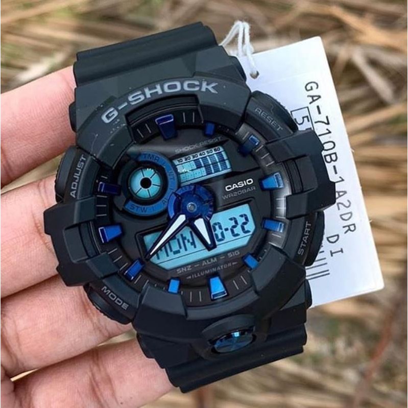 Đồng hồ nam Casio G-SHOCK GA-710-1A2DR Chính hãng - Dây đen mặt xanh - Chống nước 200m- bảo hành quốc tế 12 tháng | BigBuy360 - bigbuy360.vn