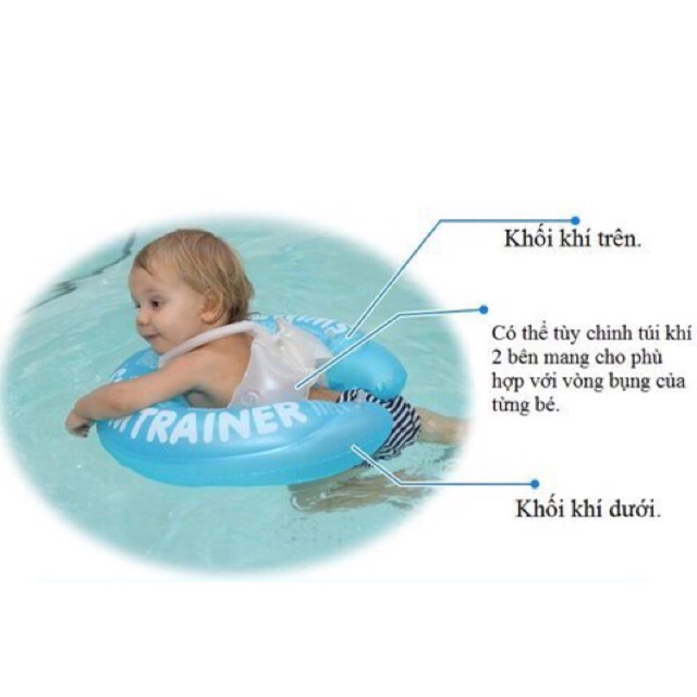 PHAO TẬP BƠI PHAO CHỐNG LẬT SWIMTRAINER cho bé 8-18kg