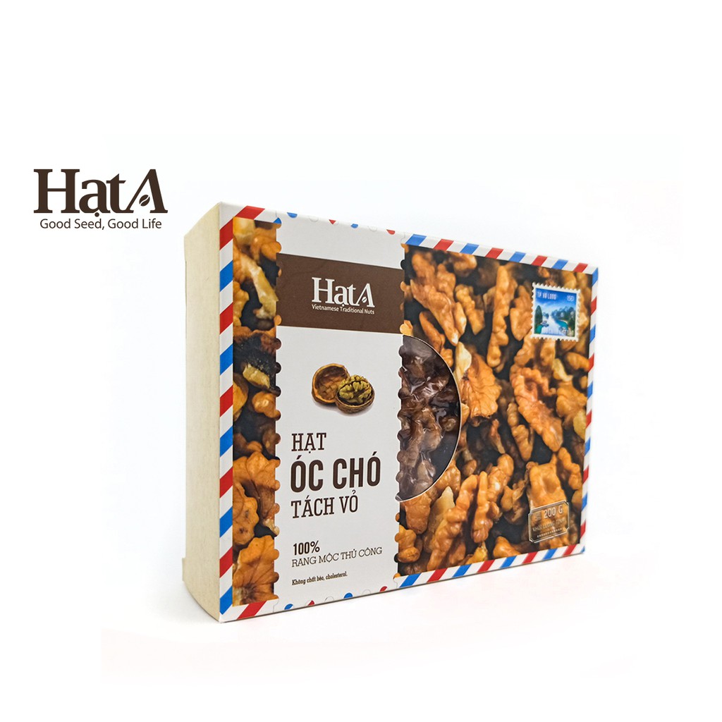 Hạt óc chó tách vỏ rang mộc thủ công Hạt A Cafe nguyên chất thơm ngon bổ dưỡng 200gr