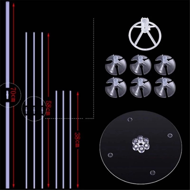 Set 10 Thanh Đỡ Bong Bóng 32cm Bằng Latex Màu Trắng Dùng Trang Trí Tiệc Cưới / Sinh Nhật / Giáng Sinh / Valentine Đứng