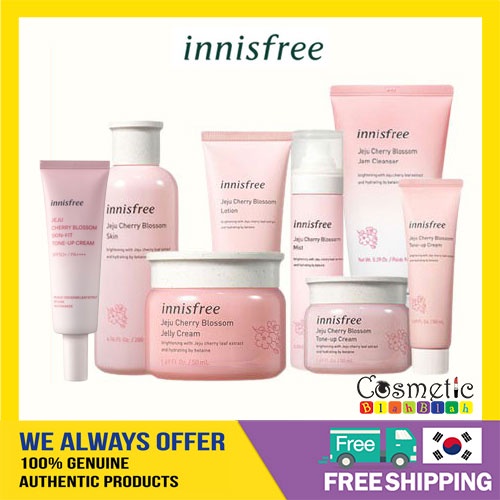 Dòng kem dưỡng tông da / dưỡng da / giữ ẩm / làm sạch da Innisfree chiết xuất hoa anh đào Jeju