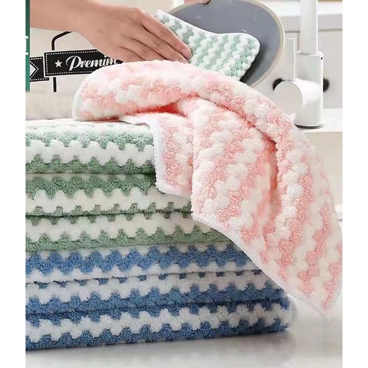 GG Set 10 Khăn Lau Zikzak Đa Năng Size 20x20cm Khăn Lau Tay Nhà Bếp Siêu Thấm - Dumi Shop