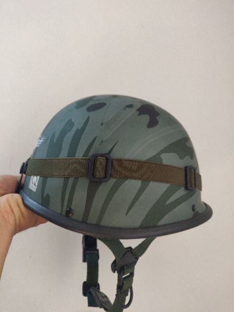 Nón bảo hiểm Camo xanh Via lính Us