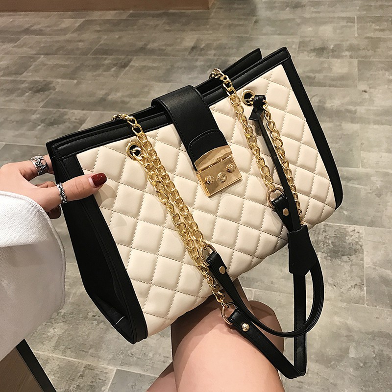 D190 Túi xách bản to dây xích kiểu dáng sang chảnh