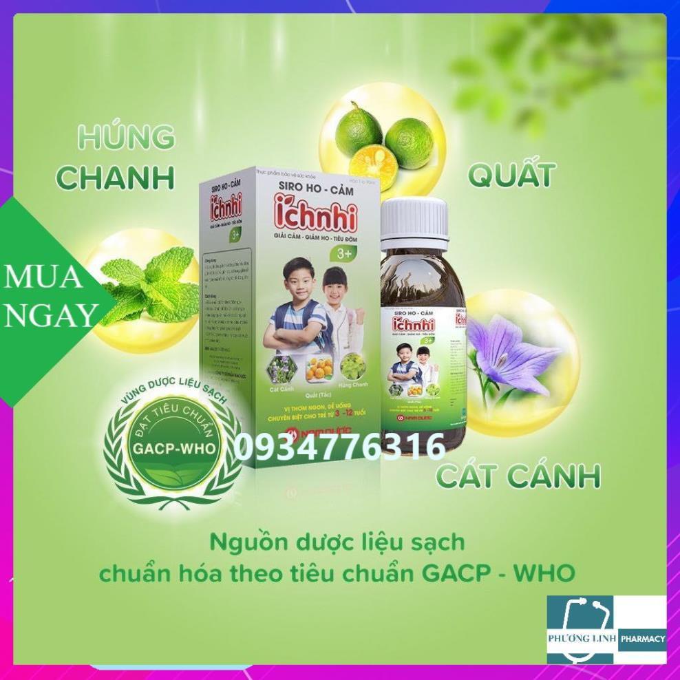Siro ho cảm ich nhi 3+ giúp bé giải cảm giảm ho tiêu đàm, chai 90ml