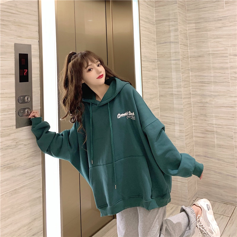 Áo hoodie nữ form rộng, áo nỉ hoodie nữ form rộng có mũ unisex thời trang ulzzang hàn quốc học sinh đi học | BigBuy360 - bigbuy360.vn