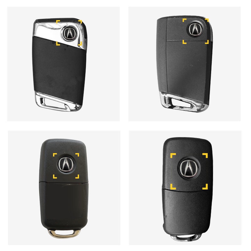 Set 3 Miếng Dán Logo 14mm Trang Trí Nút Điều Khiển Từ Xa Cho Xe Hơi Acura Integra MDX TL TSX