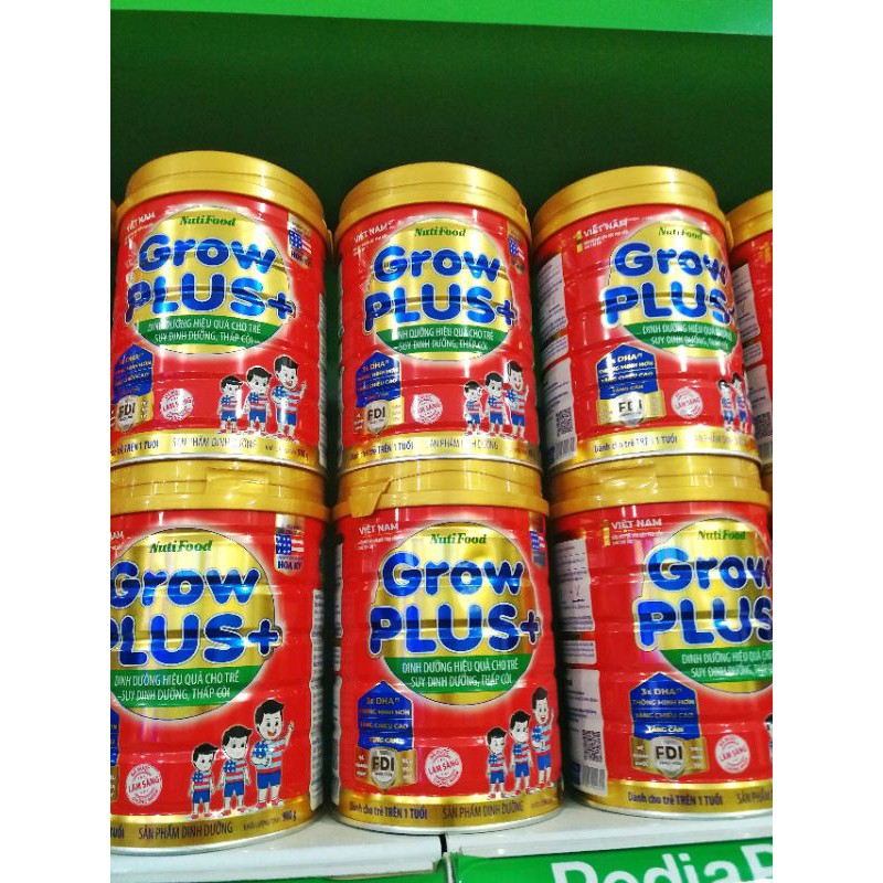 Sữa bột Grow Plus+ đỏ 900g (dành cho trẻ suy dinh dưỡng thấp còi) - Đại lý sữa Minh Tâm