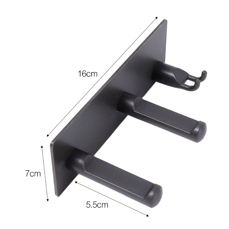 1 Giá Đỡ Máy Sấy Tóc Gắn Tường Tự Dính Đa Năng Kèm Móc Treo Khăn Tiện Dụng Cho Phòng Tắm