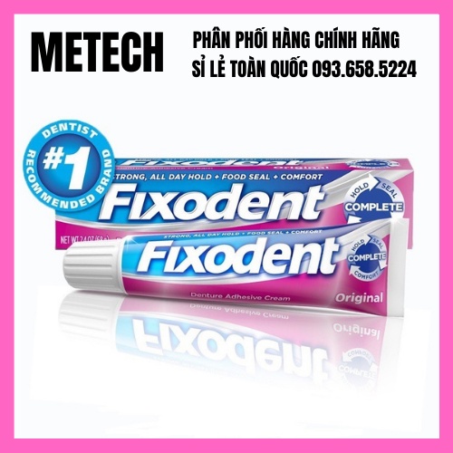 Tuýp Keo Dán Hàm Răng Giả Fixodent 68g bền, chắc dễ vệ sinh, sản xuất tại Made in USA.