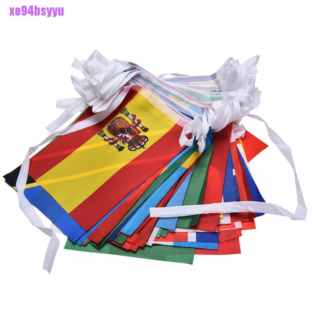 [Xo94Bsyu] 100 Lá Cờ Các Nước Dài 25M Thế Giới Quốc Tế 82ft