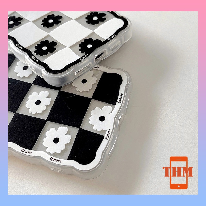 Ốp lưng iphone trong lượn sóng hoa caro Cho 6/6s/6plus/6splus/7/7plus/8/8plus/X/xr/xs/11/12/13/Pro/Max/Plus/promax-1022