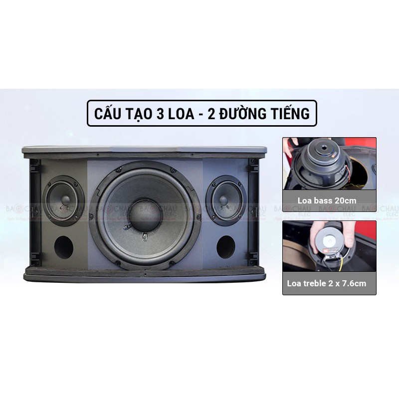 Cặp Vỏ loa treo bass 20 của mỗi loa 1 bass 20 và 2 trebe