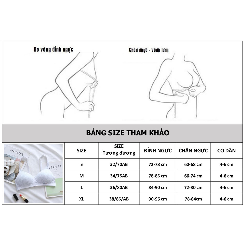 Áo ngực nữ sinh áo Bra cotton không gọng mút mỏng cài sau form gom nâng ngực | BigBuy360 - bigbuy360.vn