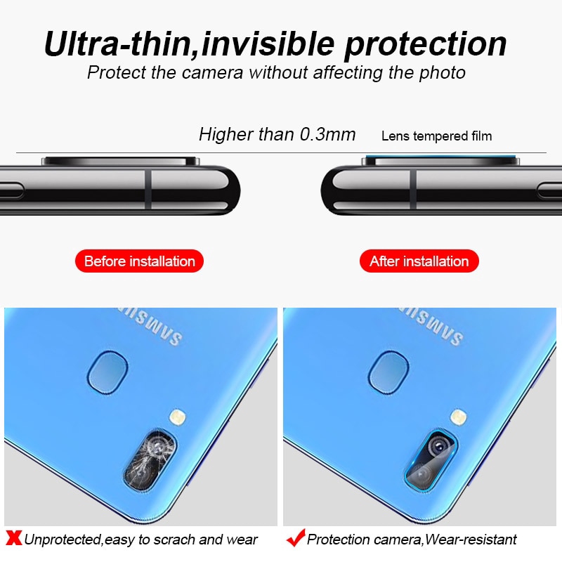 Kính cường lực dán bảo vệ kính chụp hình điện thoại cho Samsung Galaxy S8 S9 Note 9 Note10 Plus Lite E 5G