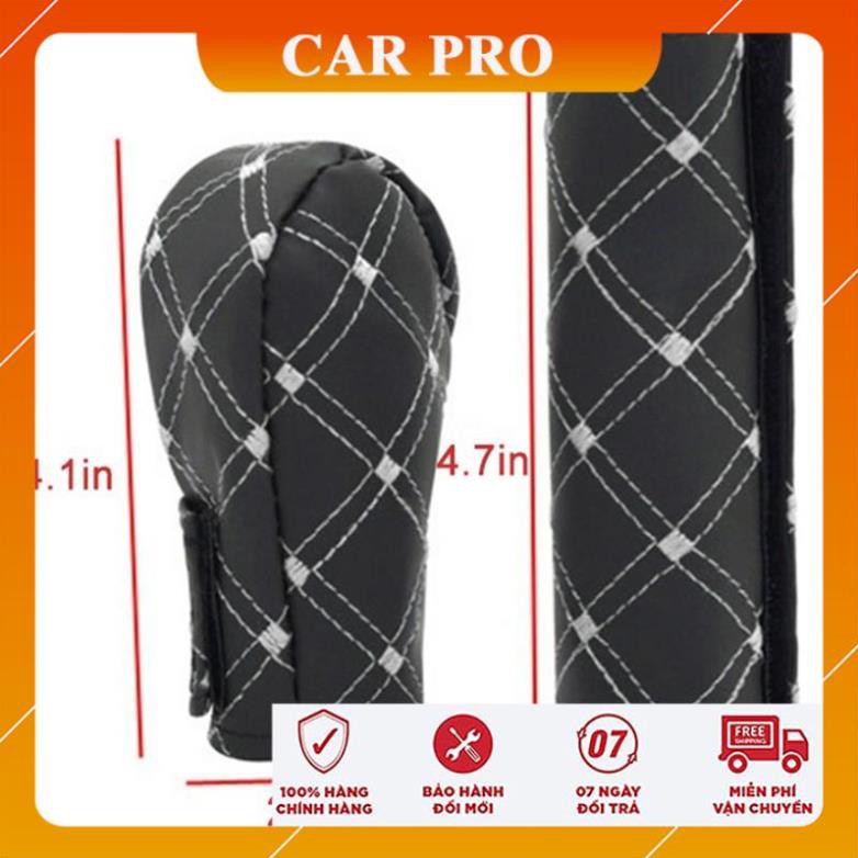 Combo bộ bọc cần số và bọc tay phanh da bò - CAR PRO