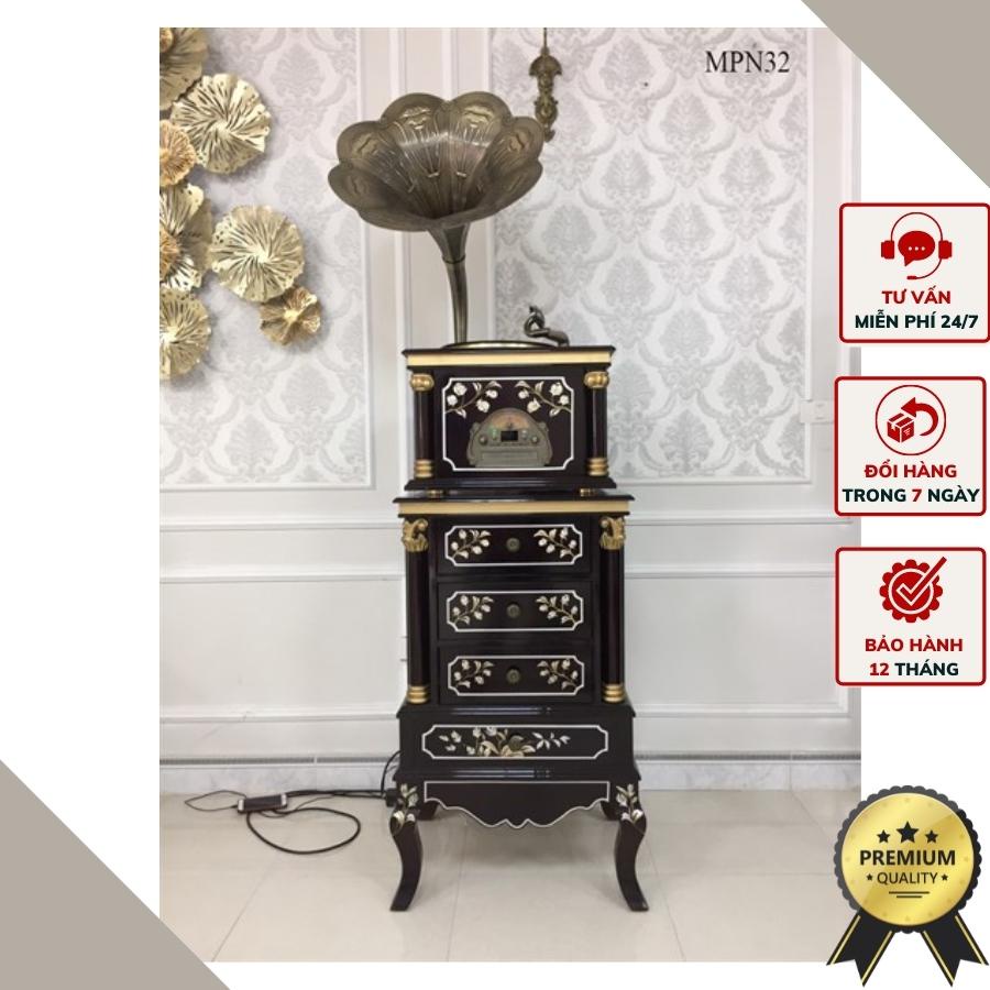 Máy phát nhạc MPN32 gam màu cánh dán tân cổ điển sang trọng- Đa chức năng CD,DVD, USB, Bluetooth và FM