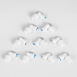 Bộ 10 co, cút vuông  ren 21 ra dây 6 hoặc dây 10mm nhấn – nối nhanh