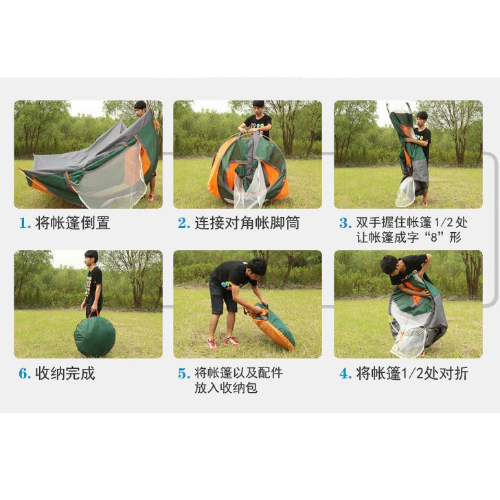 Lều Dã Ngoại Tự Bung 4-6 Người Chống Nước, Chống Tia Tử Ngoại 2m*2m [Bảo Hành 1 Đổi 1]