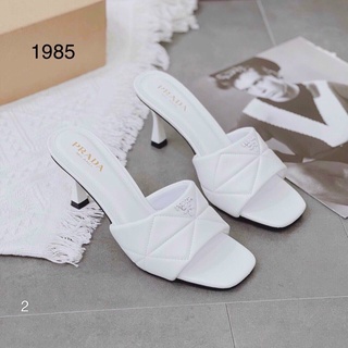 Guốc pra da trần chỉ gót nhọn 5p nobox mã 1985