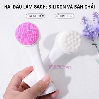 CỌ MASSAGE RỬA MẶT 3D GAI SILICOL