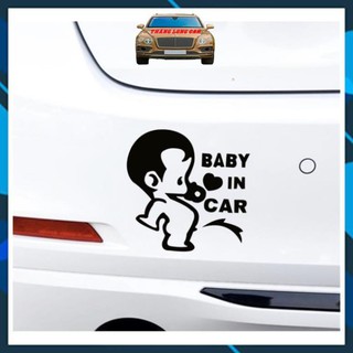 ⚡️ĐỘC ĐÁO⚡️Miếng Dán BABY IN CAR Dán Ô Tô Vừa Đẹp Vừa Cảnh Báo An Toàn Tặng Kèm Dụng Cụ Dán