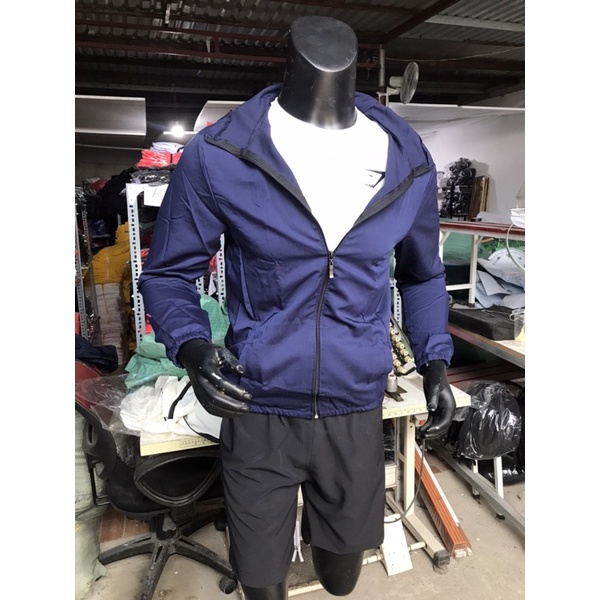 Áo khoác thun,dù 1 lớp thoáng mát,có 2 túi trong ,khoác gió chống nắng