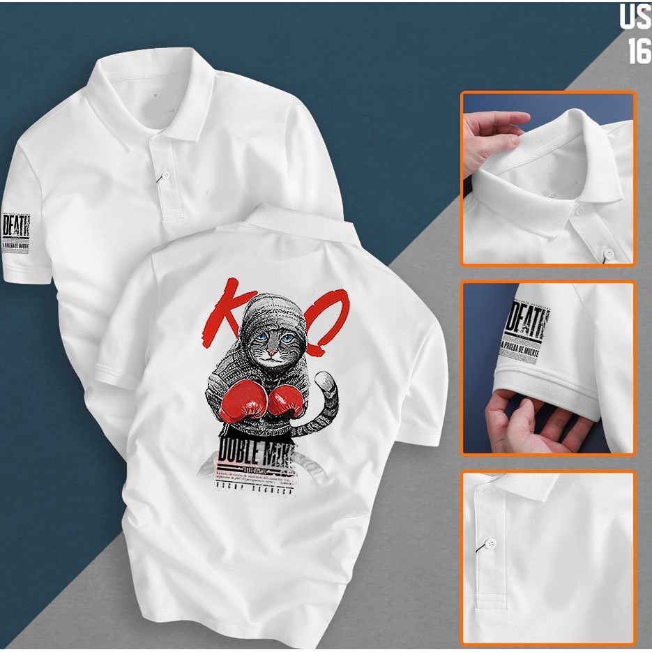 Áo Polo Nam Trắng áo thun có cổ Polo phong cách lịch lãm Phông nam cổ trụ in 3D sắc nét chất vải thoáng mát -B&W POLO161