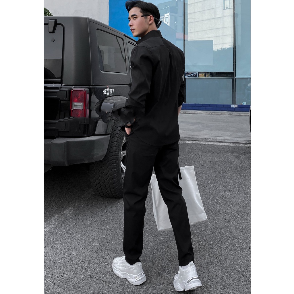 Quần Tây Nam Đen Dáng Vừa Trẻ Trung Chất Vải Mềm Mịn Ít Bám Bụi Không Phai Màu Quần Âu Nam