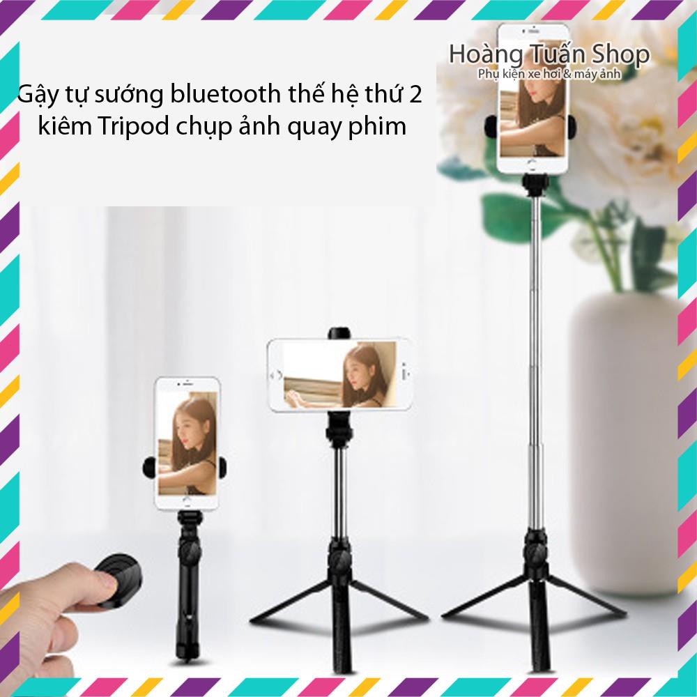 Gậy selfie chụp ảnh đa năng thế hệ 2 XT-10 - Vừa tự sướng vừa làm tripod - Hàng nhập khẩu