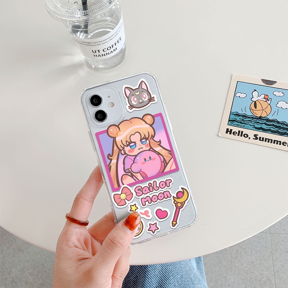 Sailor Moon Ốp Điện Thoại Hình Thủy Thủ Mặt Trăng Cho iPhone 11 12 13 pro max XS X XR XSMax 7 8 6 6s plus 5 4 SE 2020
