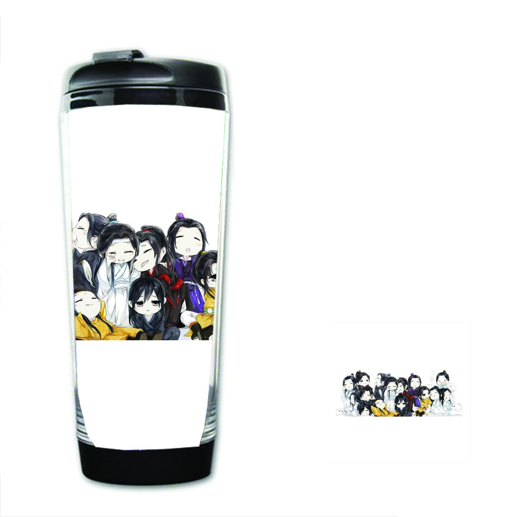Bình nhựa đựng nước in hình Ma Đạo Tổ Sư Mặc Hương Đồng Khứu đam mỹ anime chibi tiện lợi dễ thương xinh xắn