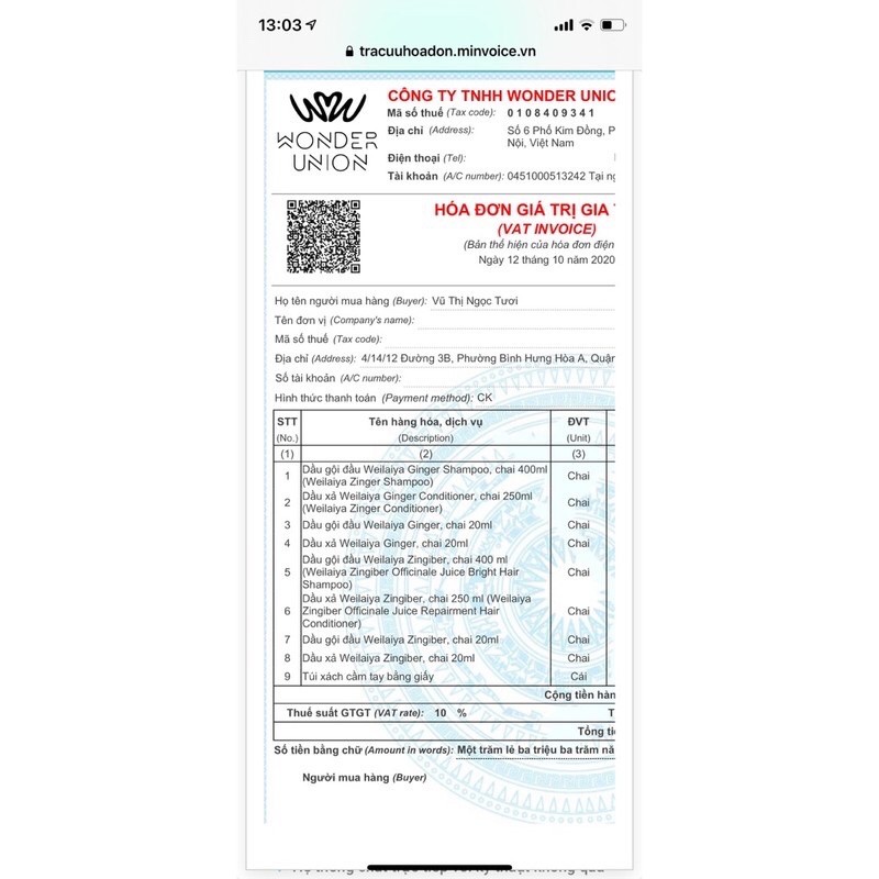 Dầu gội Gừng - Gừng Hà Thủ Ô Weilaiya ( tặng kèm mini test ) | BigBuy360 - bigbuy360.vn