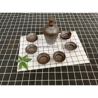 BÌNH ĐỰNG RƯỢU GỐM SỨ BỀN ĐẸP 500 ML - NẬM RƯỢU CHẤT LƯỢNG