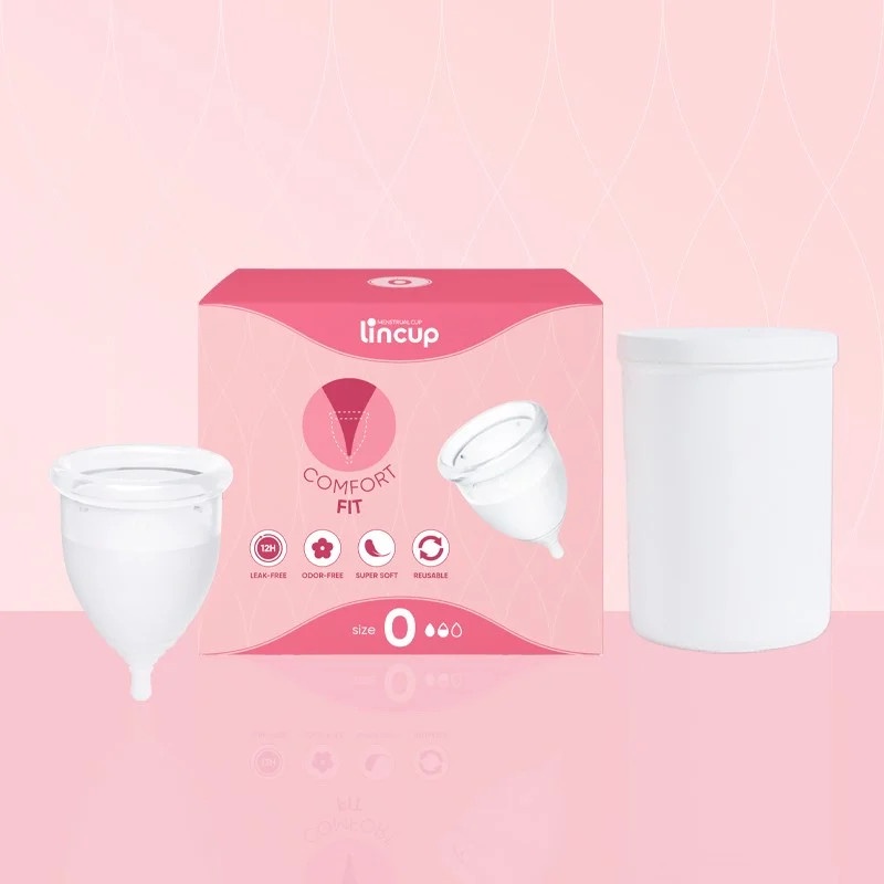 Cốc nguyệt san Lincup Chính hãng tem đỏ  Kèm quà tặng tiệt trùng, bảo quản cốc