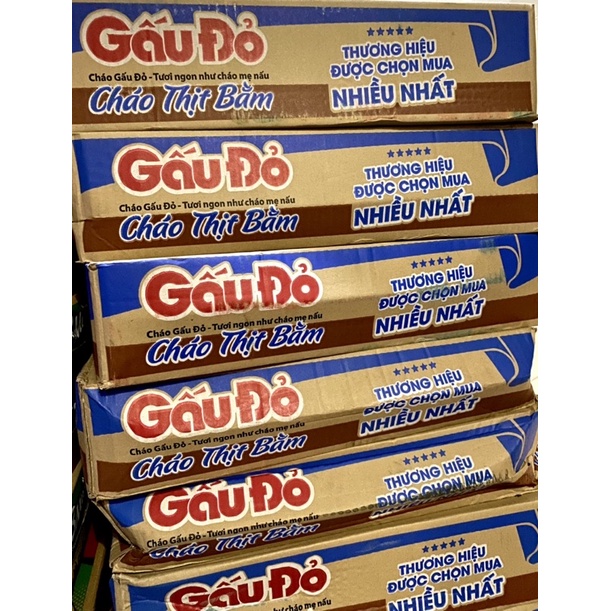 Cháo Gấu Đỏ thịt bằm thùng 50 gói