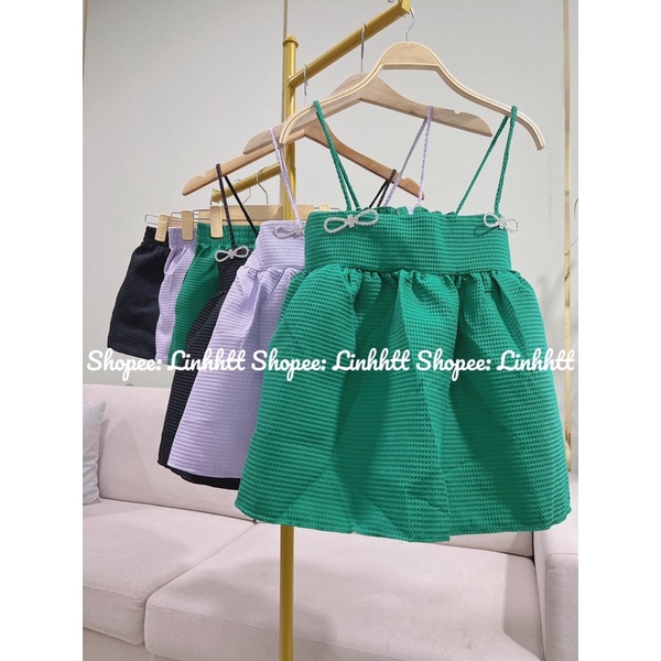 SET 2 DÂY PEPLUM SORT KÈM GHIM CÁI NƠ ĐÁ