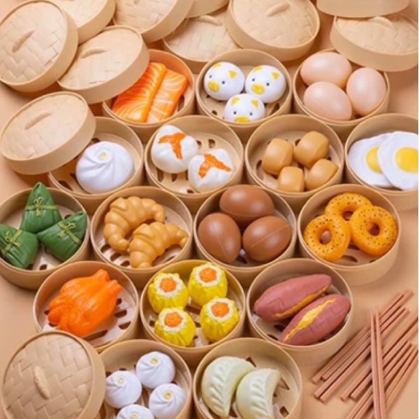 Bộ bánh bao, bánh pizza đồ chơi cho bé từ 84-88 chi tiết có hộp xịn (ảnh thật)