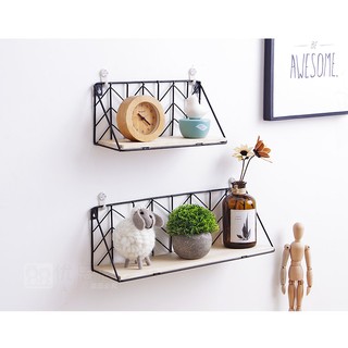 Kệ khung sắt uốn zic zac (tặng kèm móc treo)