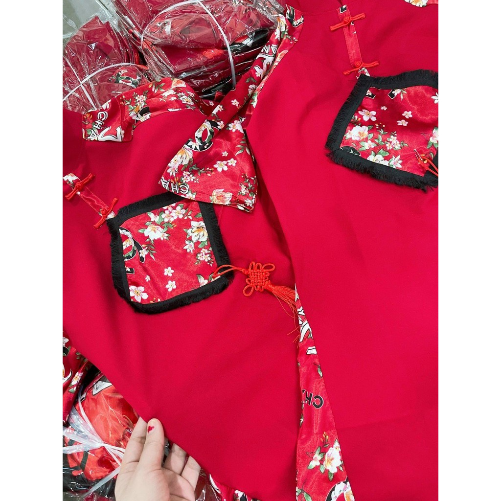 Áo dài cách tân 🎀Mua 1 tặng 1🎀 áo gấm nữ thêu hoa văn cao cấp đẹp mặc tết 2021 - Tặng bao lì xì hoạt hình | BigBuy360 - bigbuy360.vn