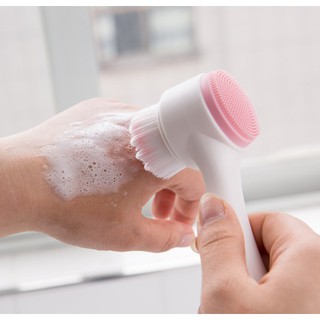 Cây/Máy cọ rửa da mặt 2 đầu lông Silicon massage A226