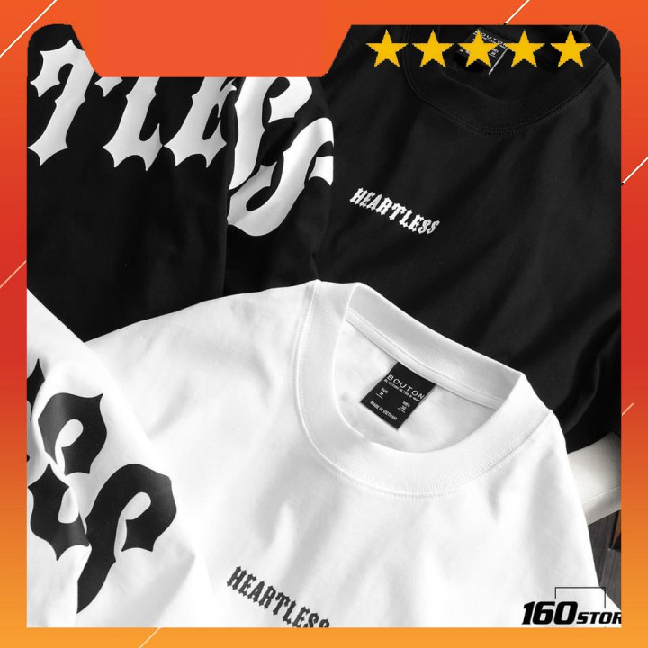 Áo phông in hinh  HEARTLESS ⚡𝐅𝐑𝐄𝐄𝐒𝐇𝐈𝐏 ⚡Áo phông cotton chất đẹp mát, áo unisex, áo phông trắng đen aothun268