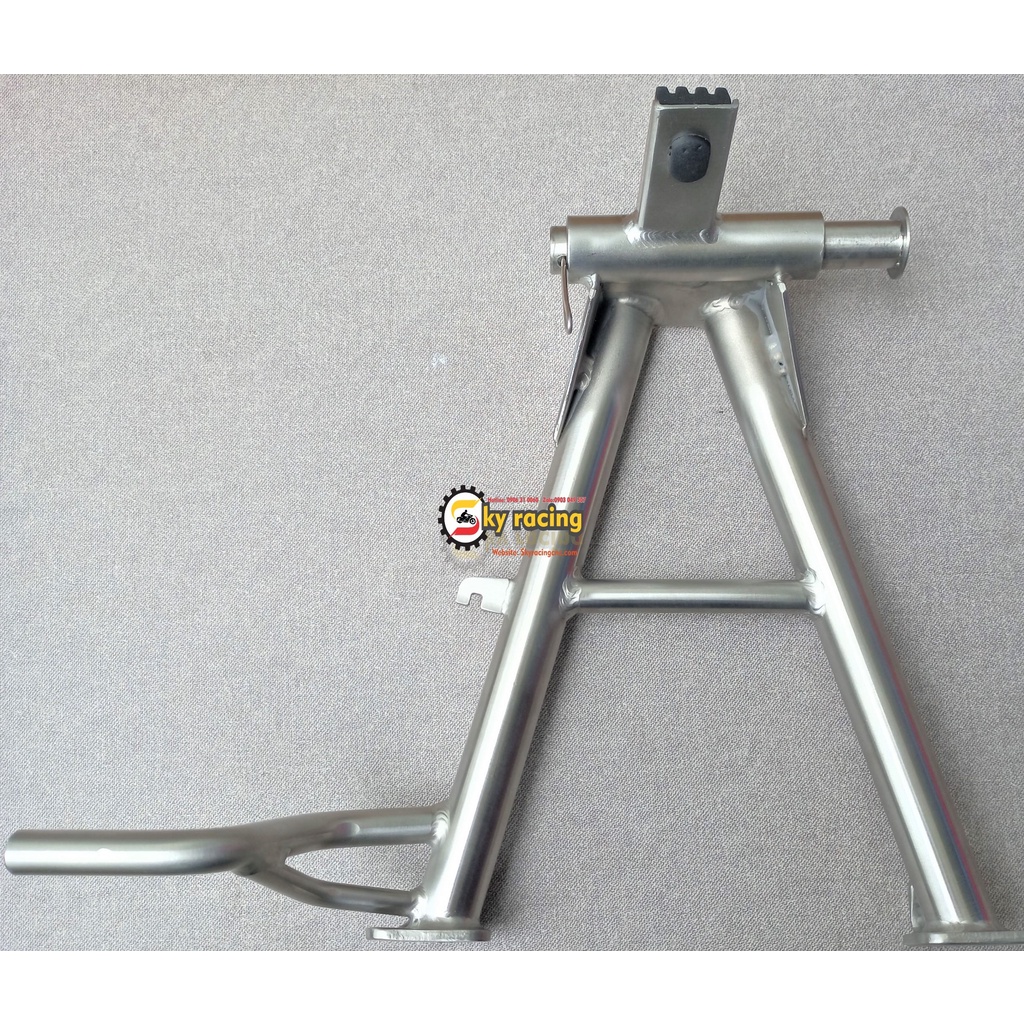 Chống đứng chuẩn inox 304 CNC gắn cho xe Ex135 5 số, Ext135 4 số Ex150 ..chống đặc rất chắc tay
