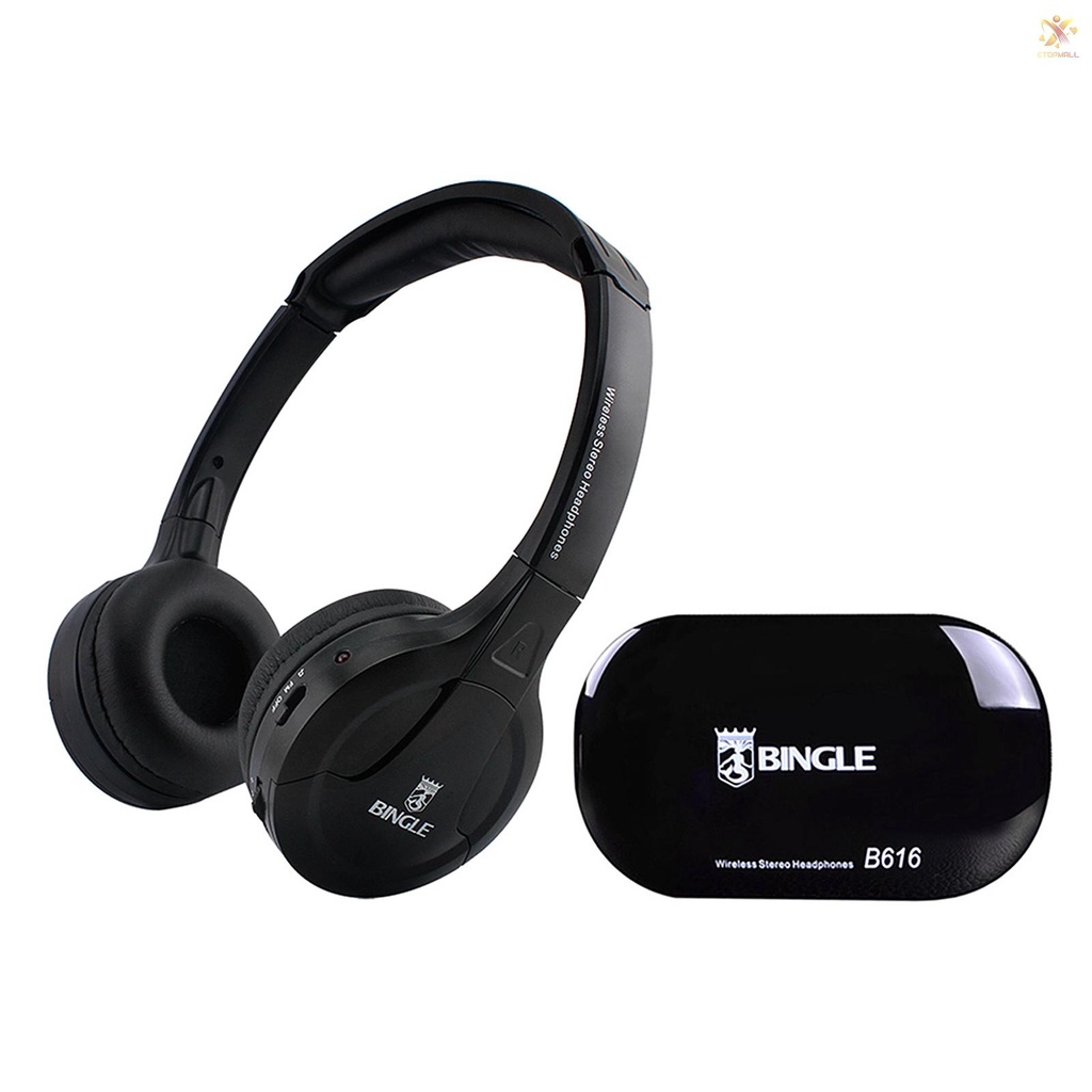 ET BINGLE B616 Multifunction Wireless Stereo Headphones On Ear Headset FM Radio Wired Earphone Transmitter for MP3 PC TV Smart Phones