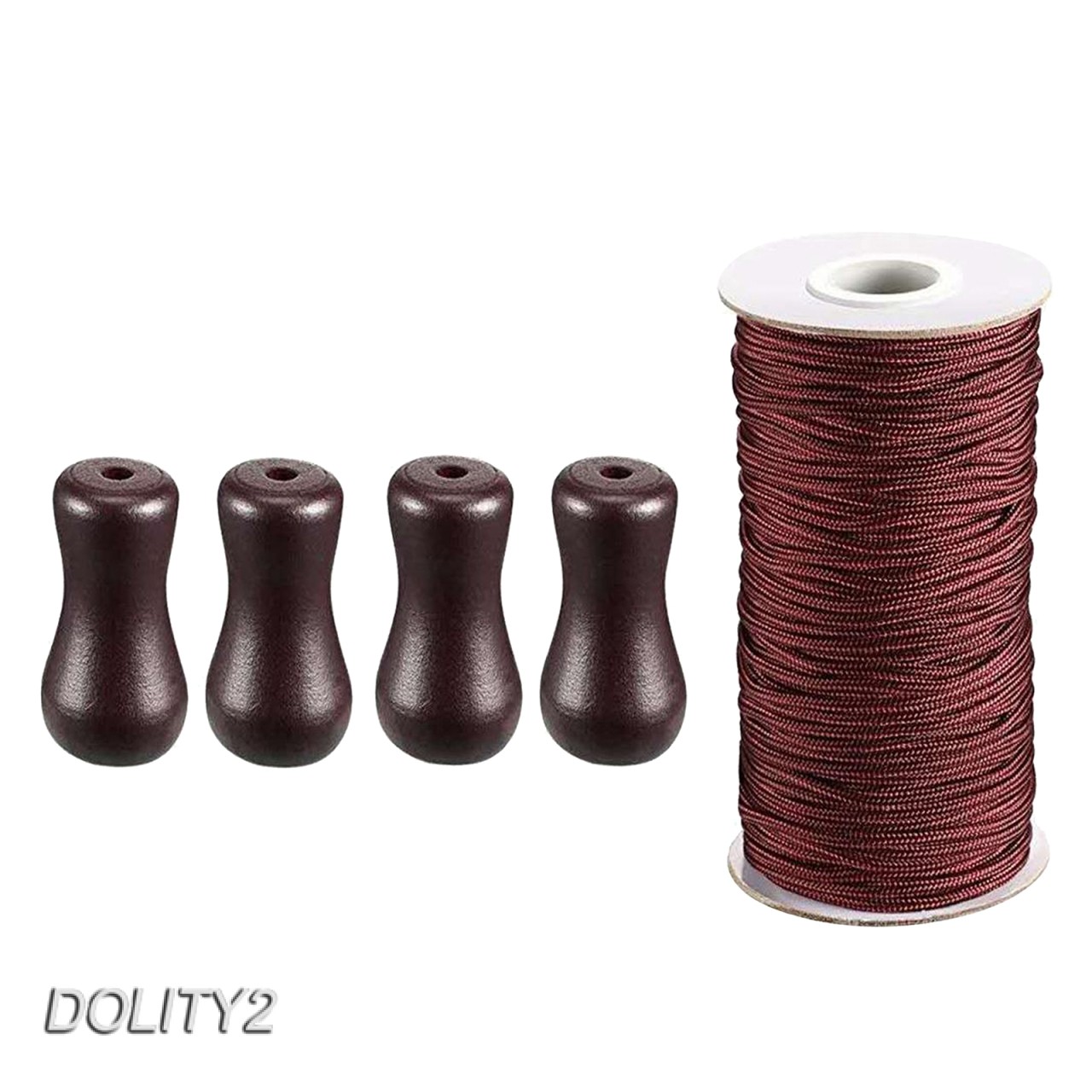 Bộ dây kéo và tay cầm gỗ tiện dụng cho màn che